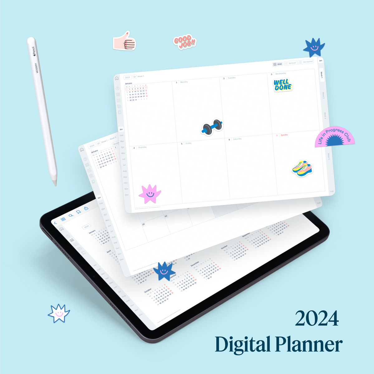 2024 Daily Planner Inserts PRINTED Day on One Page 