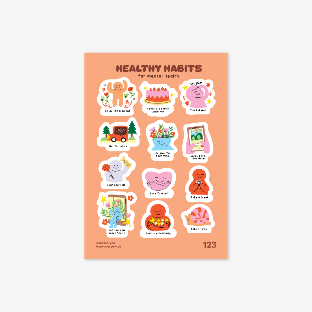 Positive Affirmation & Healthy Habits Stickers