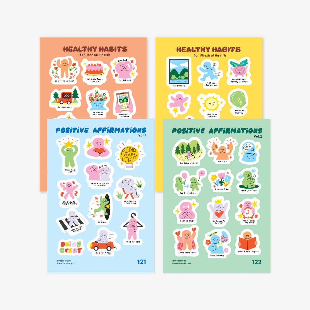 Positive Affirmation & Healthy Habits Stickers