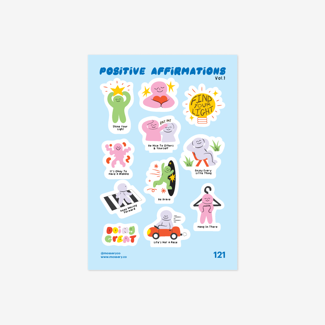 Mossery Stickers: Positive Affirmation Bundle