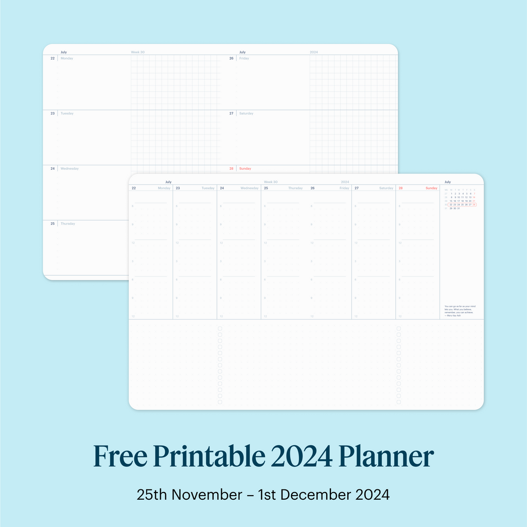 2024 Planner Free Printable Downloads Week 48