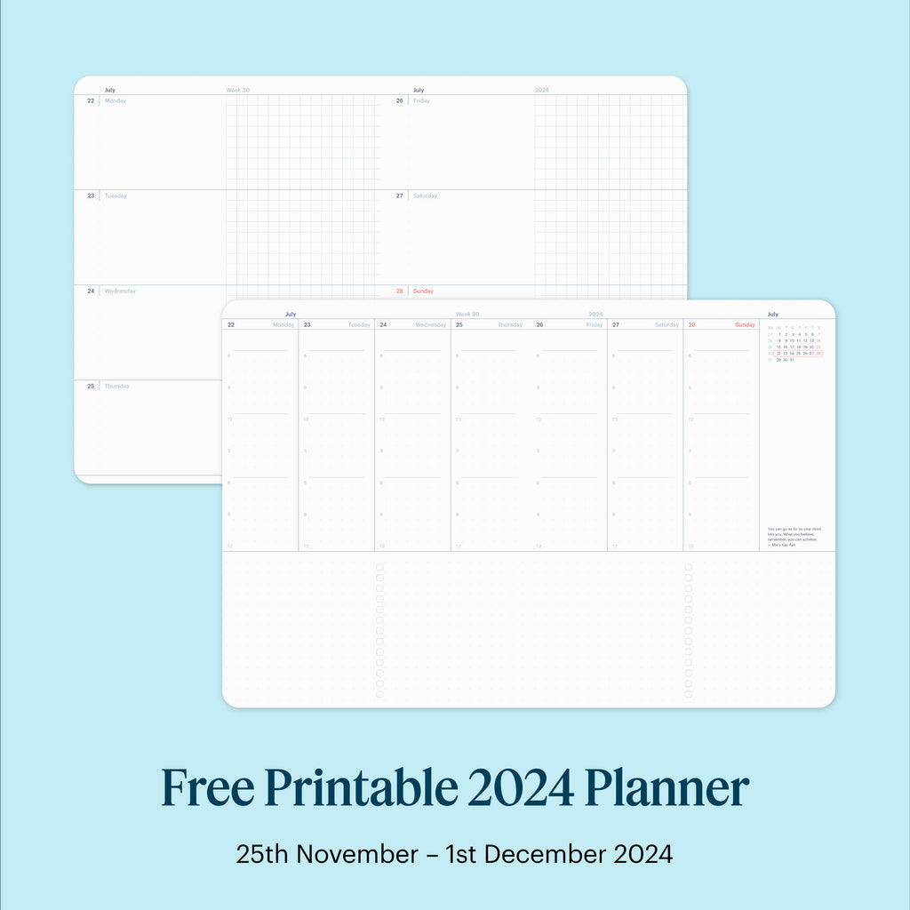 2024 Planner Free Printable Downloads Week 48