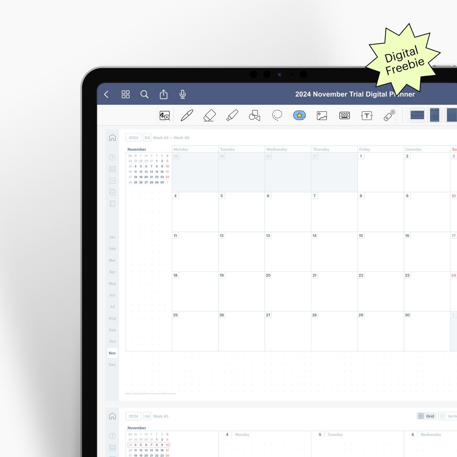 2024 Digital Planner Free Trial: November