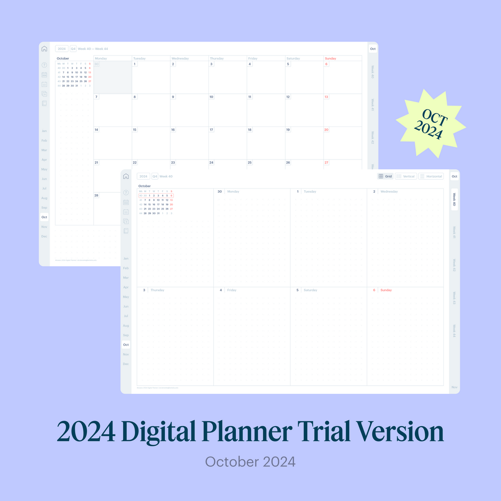 2024 Digital Planner Free Trial: October