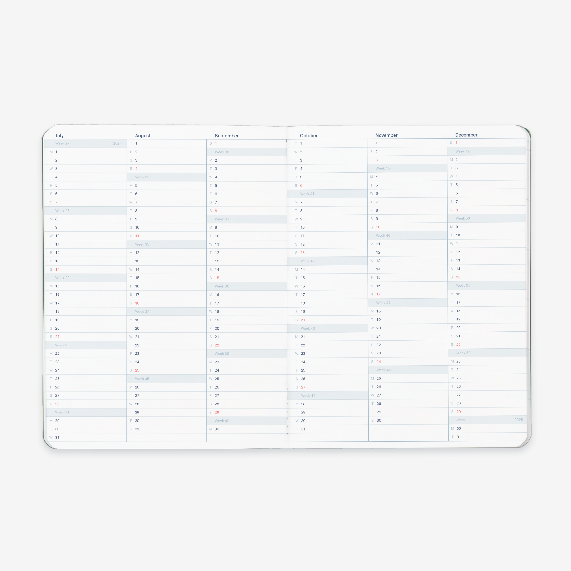 2024 Monthly Planner Refill 2024 Planners Mossery