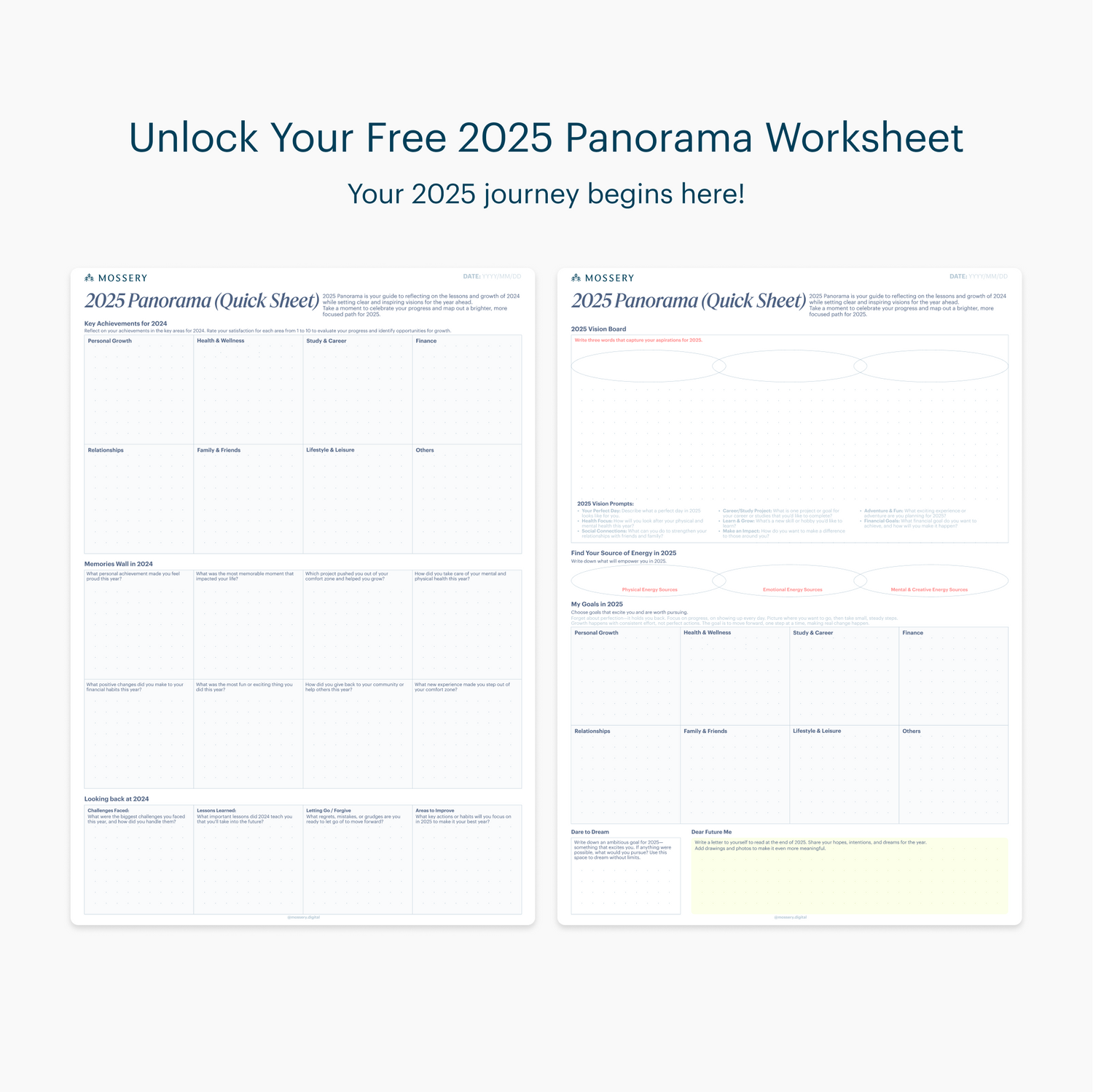 2025 Panorama: Free Quick Sheet