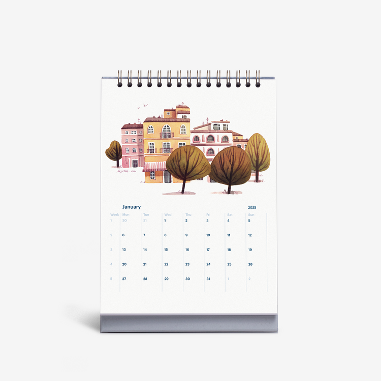 Cozy Days 2025 Desk Calendar