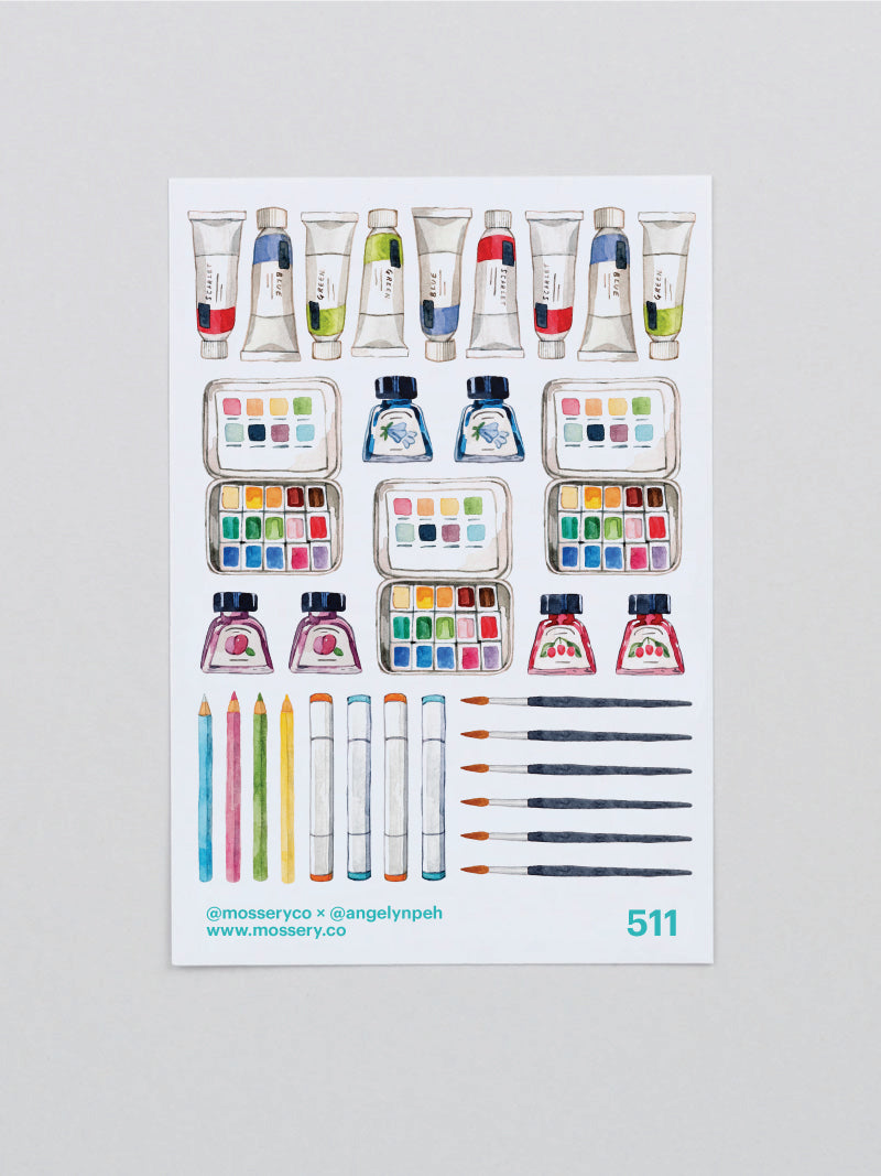 Artist Series Stickers: Art Supplies (STC-511)