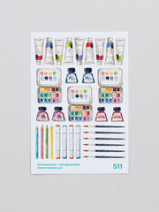 Artist Series Stickers: Art Supplies (STC-511)