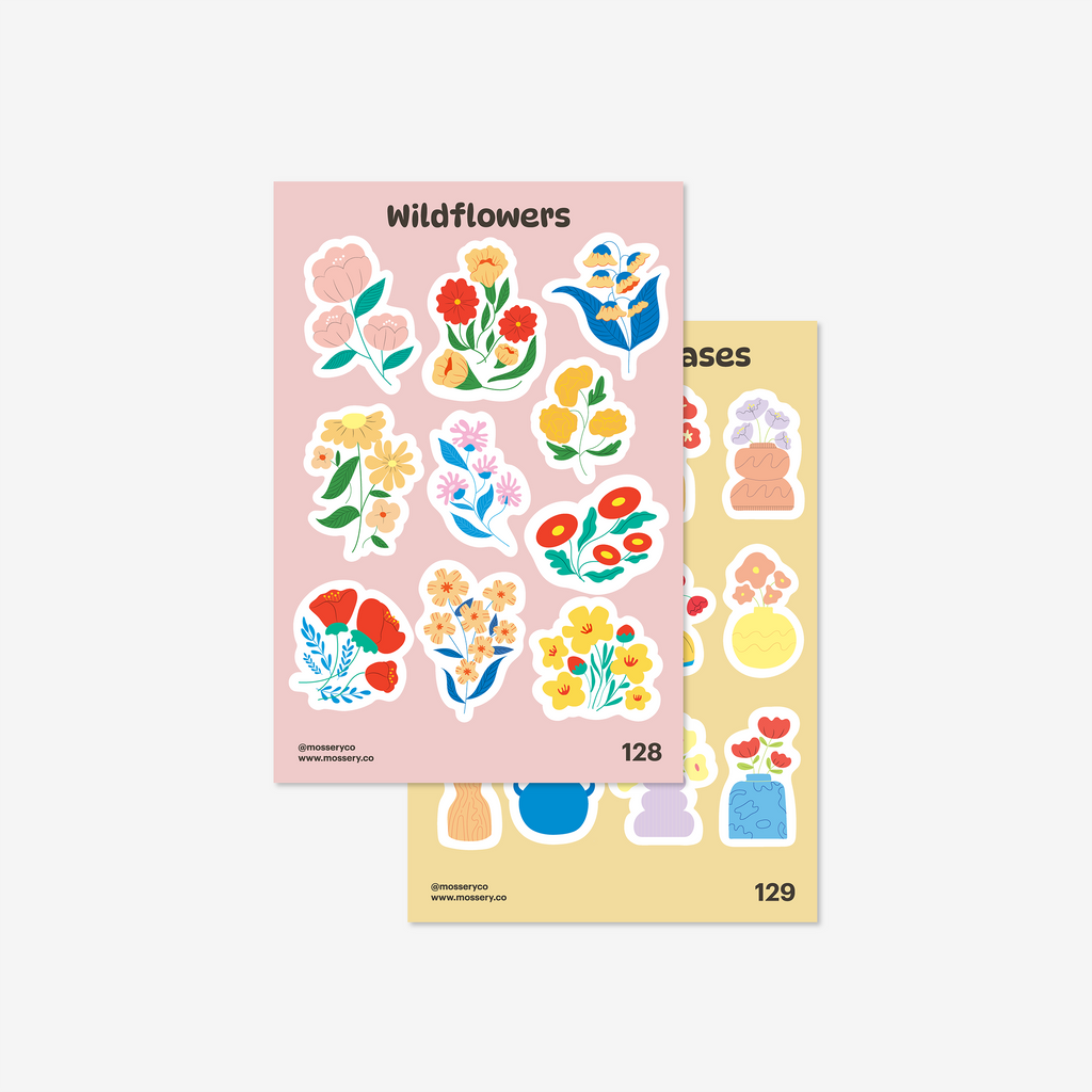 Mossery Stickers: Botanical Flowers Bundle