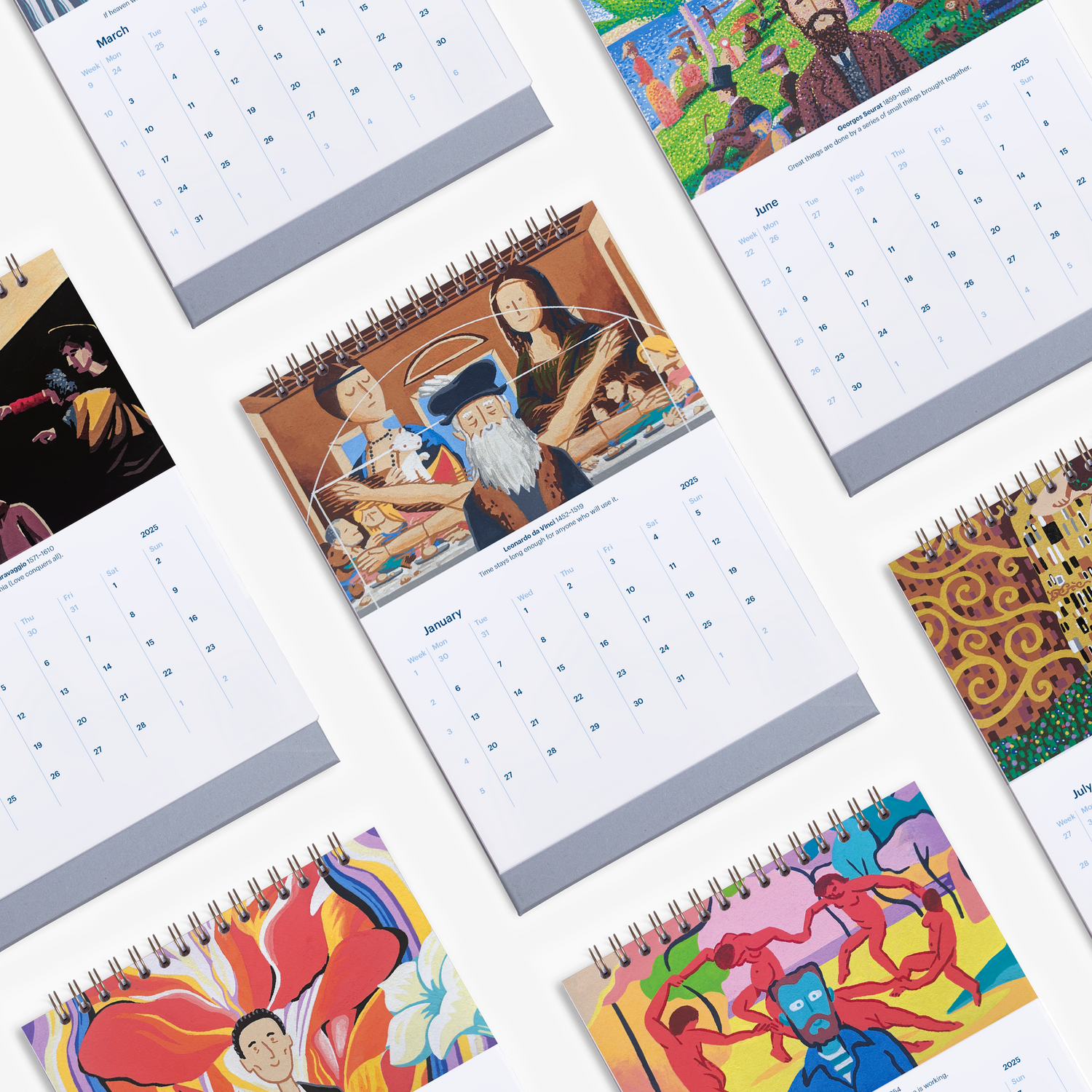 Timeless Icons 2025 Desk Calendar