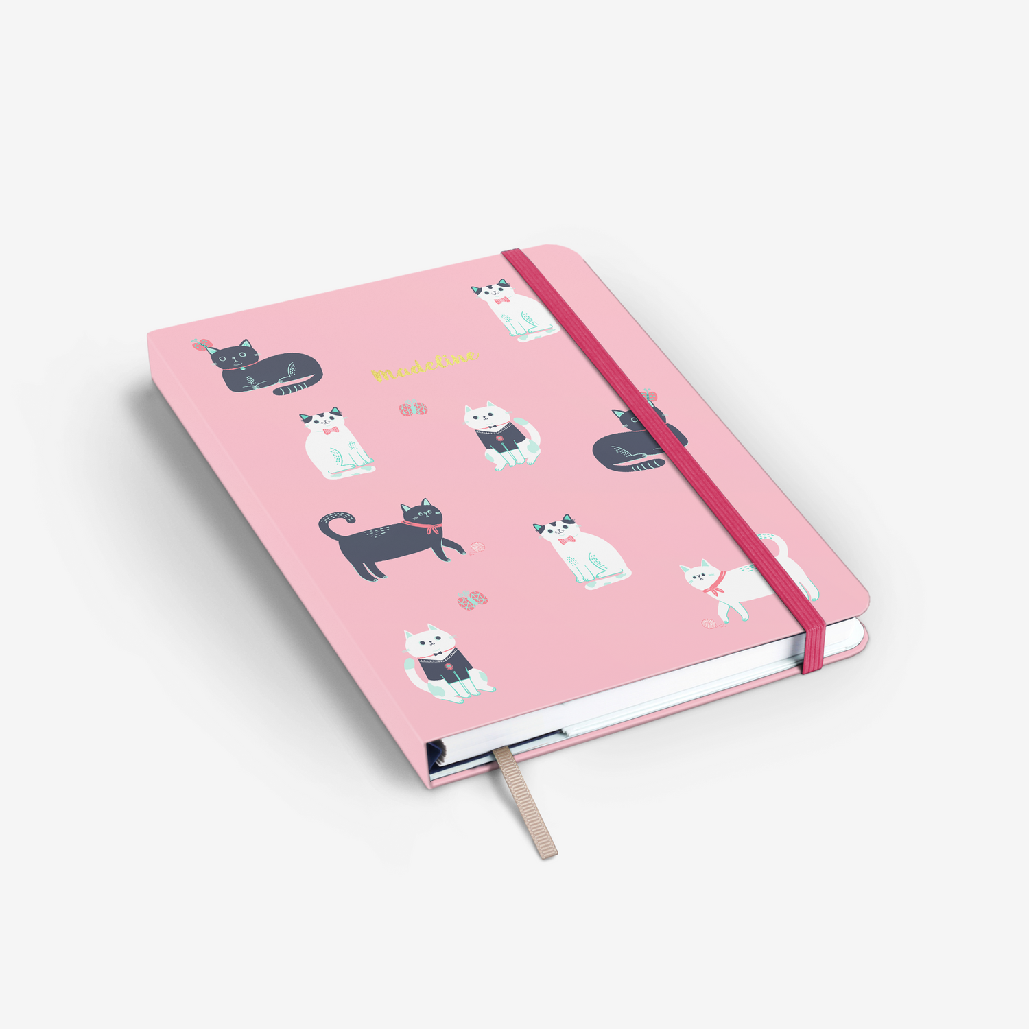 Cats Pink Wirebound Notebook