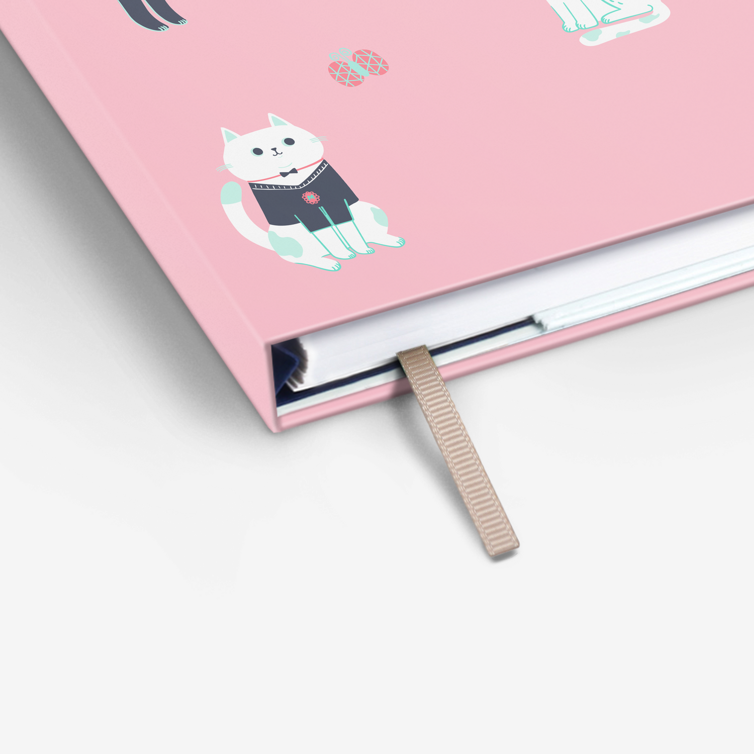 Cats Pink Wirebound Notebook