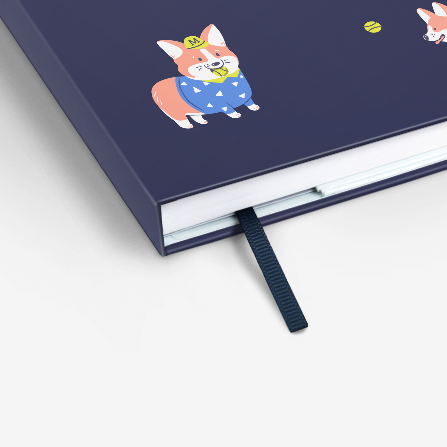 Corgi Navy Threadbound Sketchbook