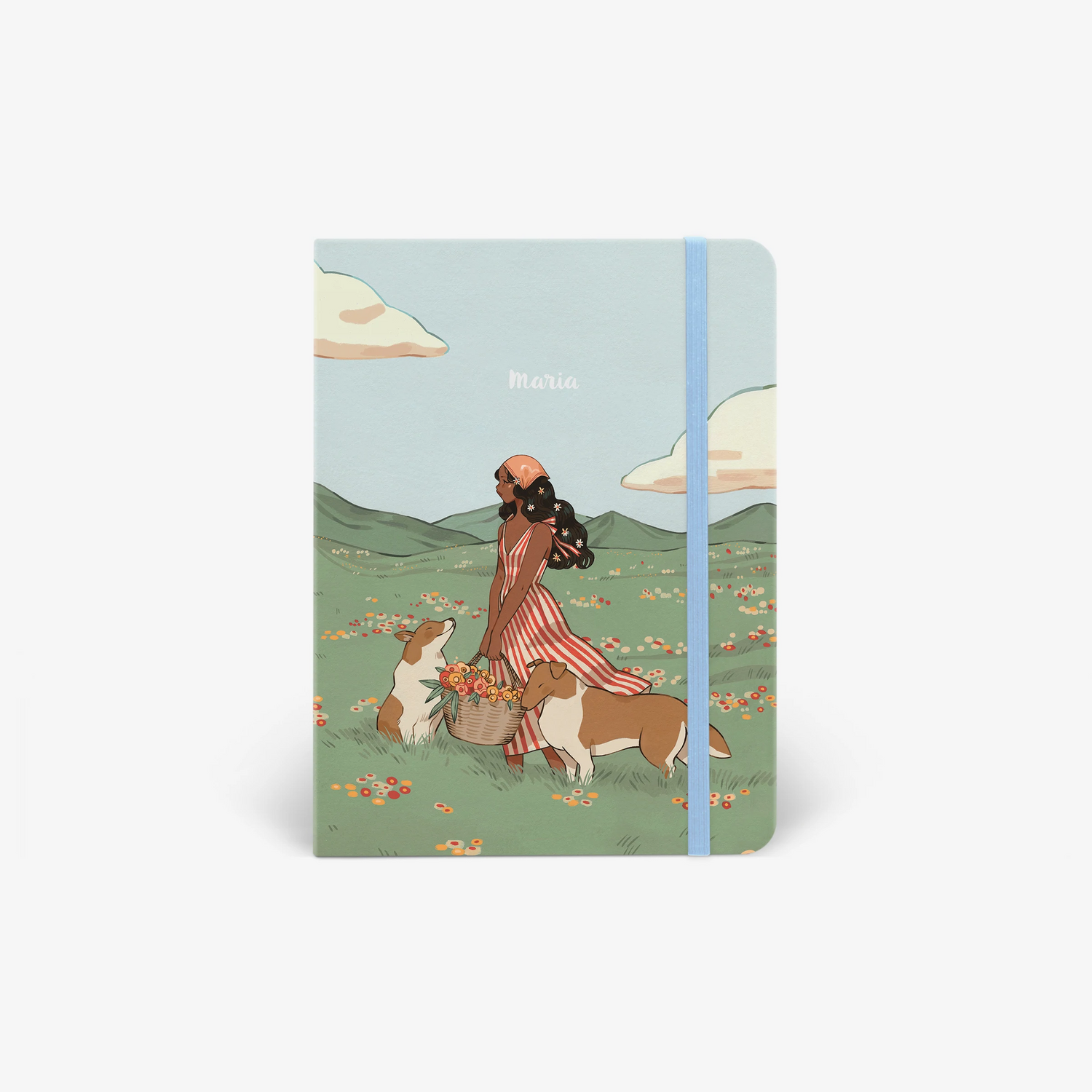 Spring Collies Light Threadbound Notebook