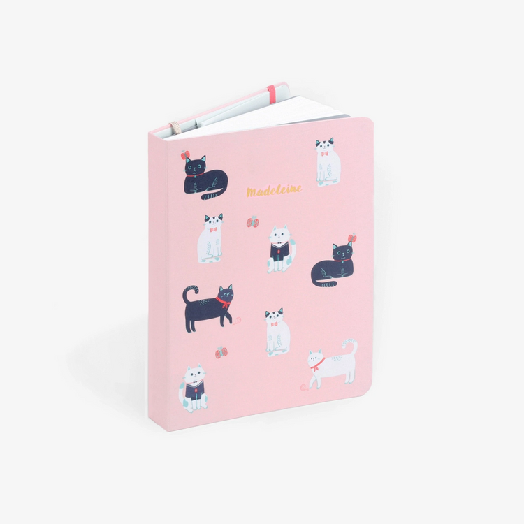 Cats Pink Threadbound Notebook