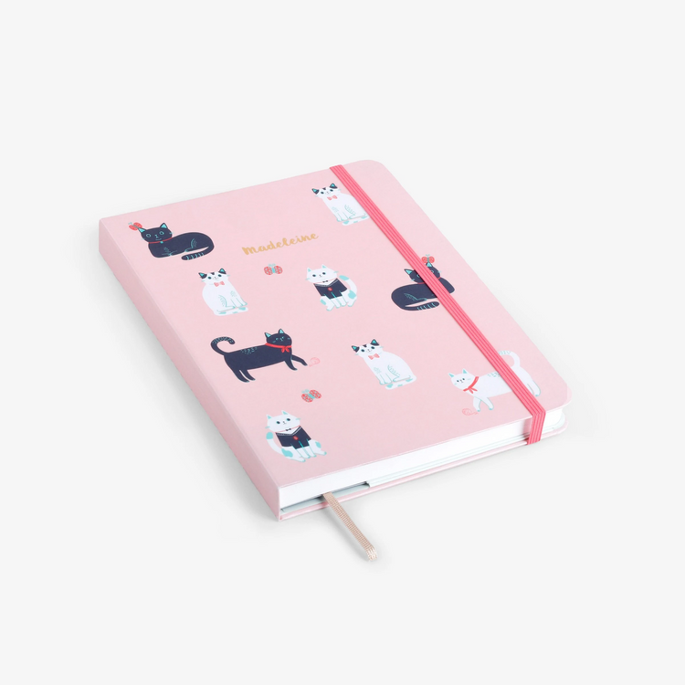 Cats Pink Threadbound Notebook