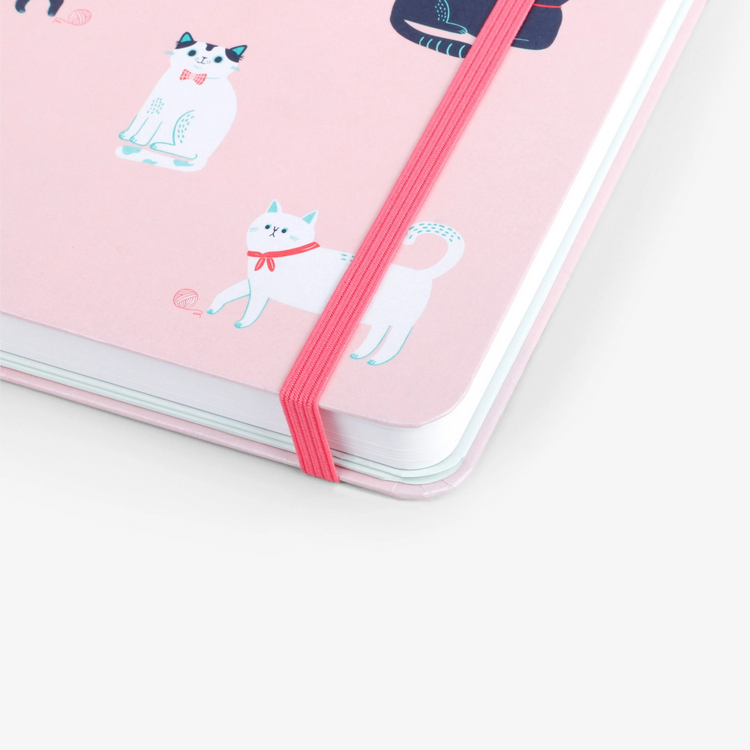 Cats Pink Threadbound Notebook