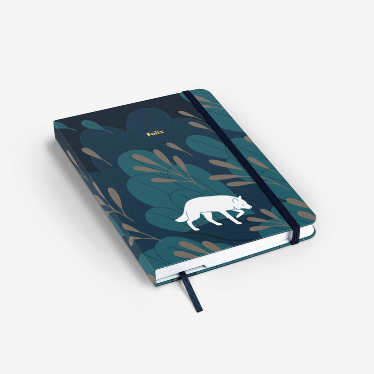 Night Wolf Threadbound Notebook