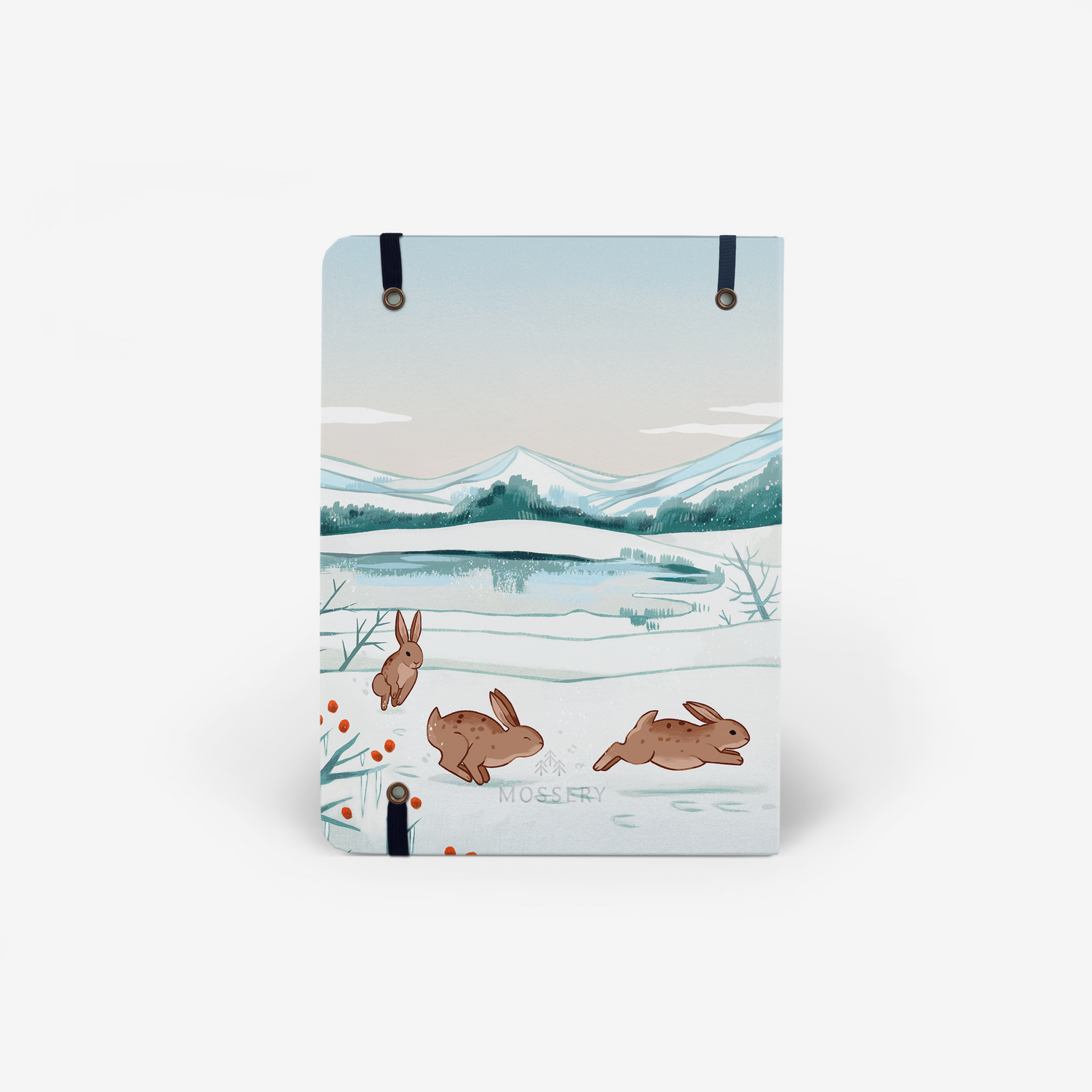 Winter Hares Wirebound Notebook