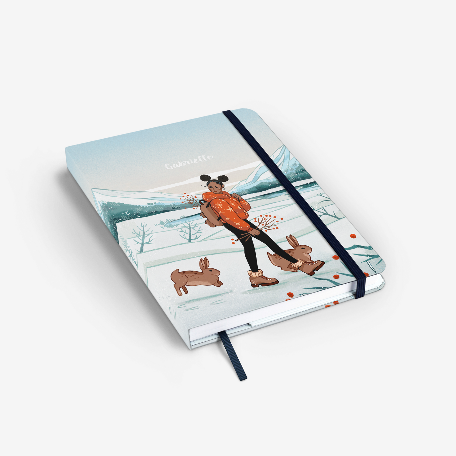 Winter Hares Threadbound Notebook