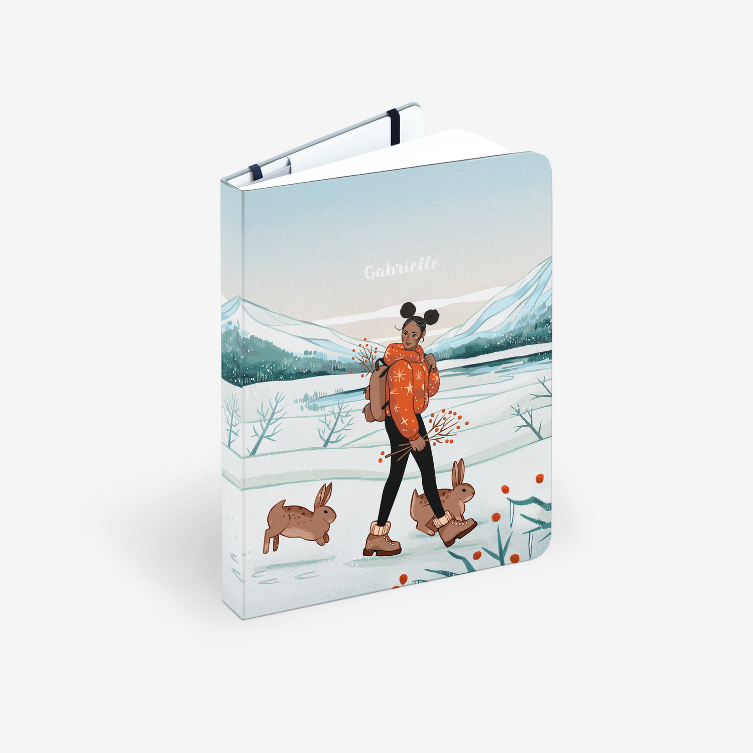 Winter Hares Threadbound Notebook