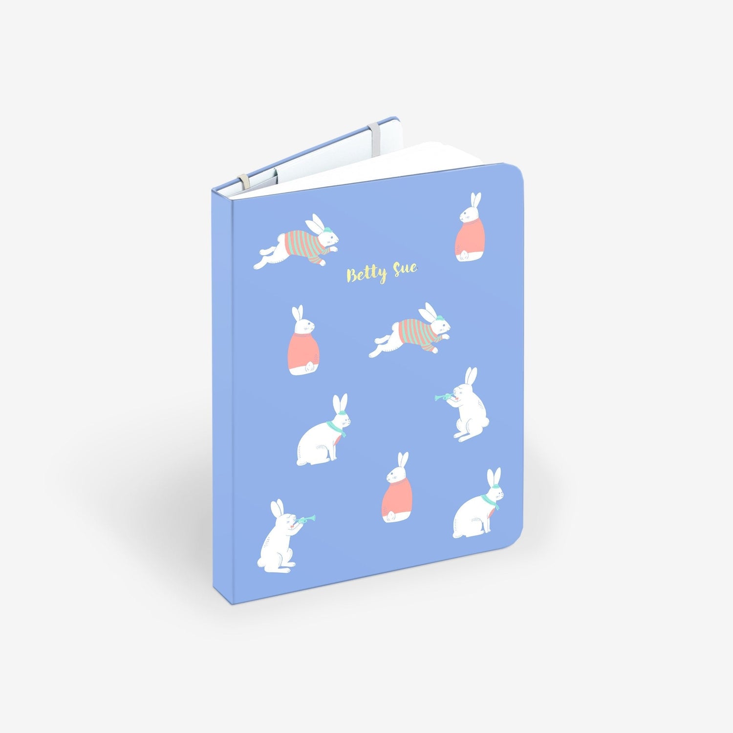 Bunny Blue Wirebound Notebook