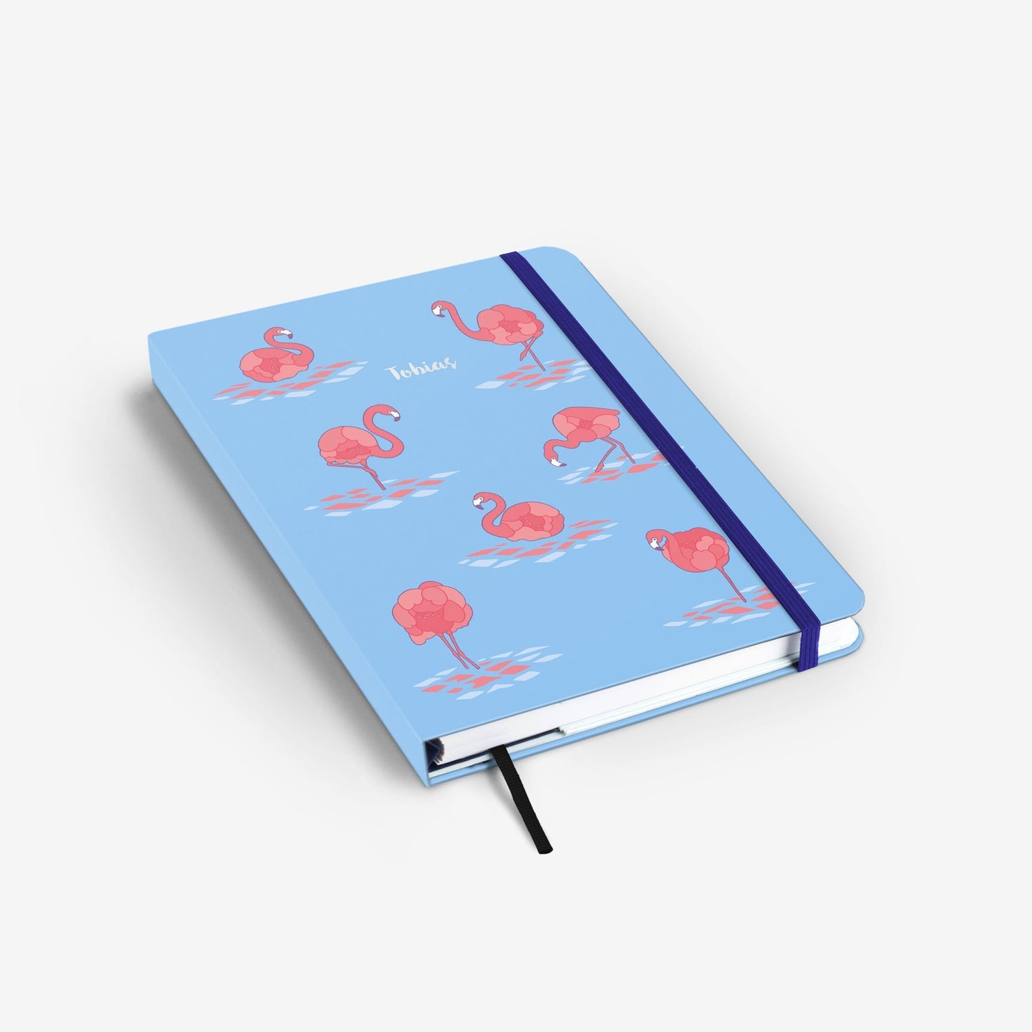 Flamingo Blue Wirebound Notebook