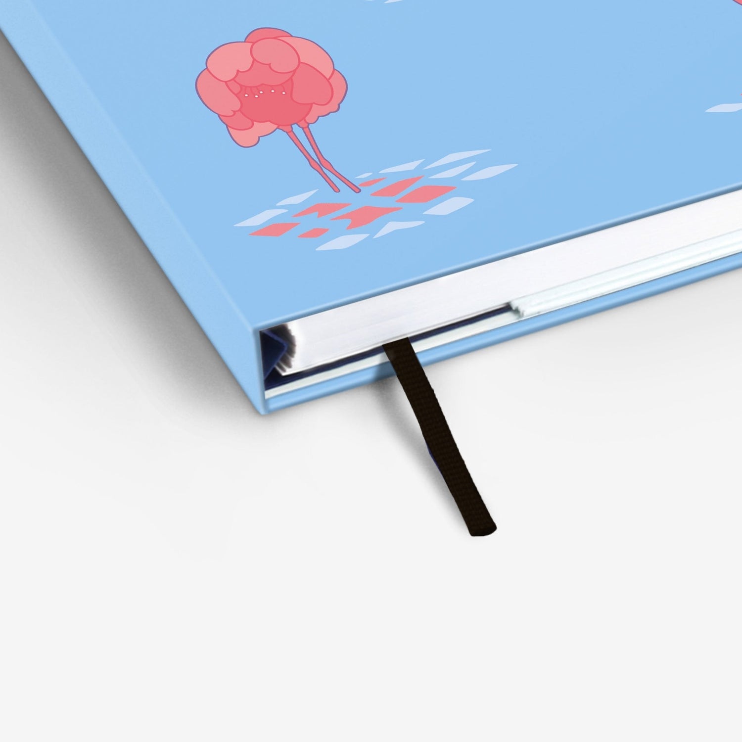 Flamingo Blue Wirebound Notebook