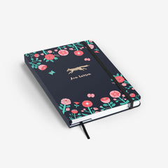 Flower Fox Emblem Wirebound Notebook