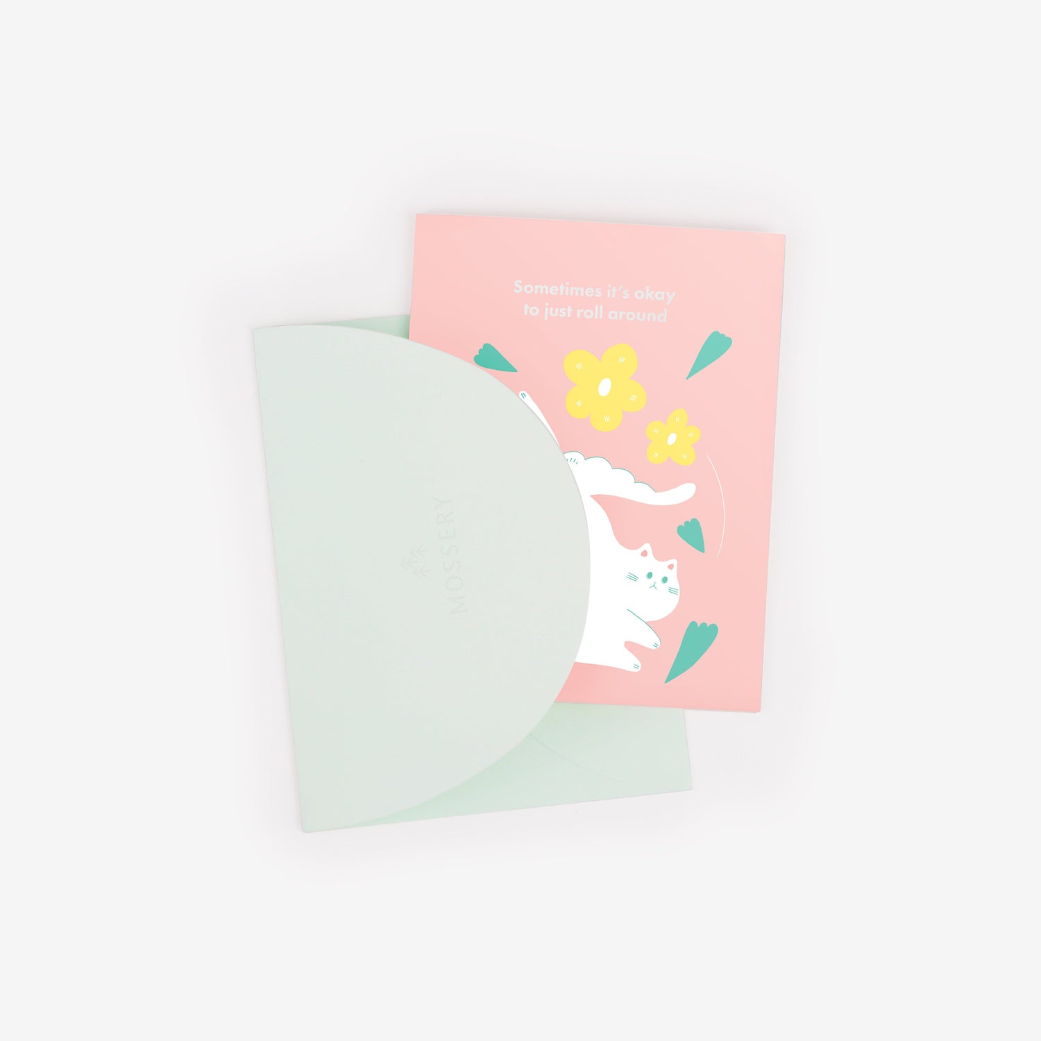 Whirl Cat Greeting Card