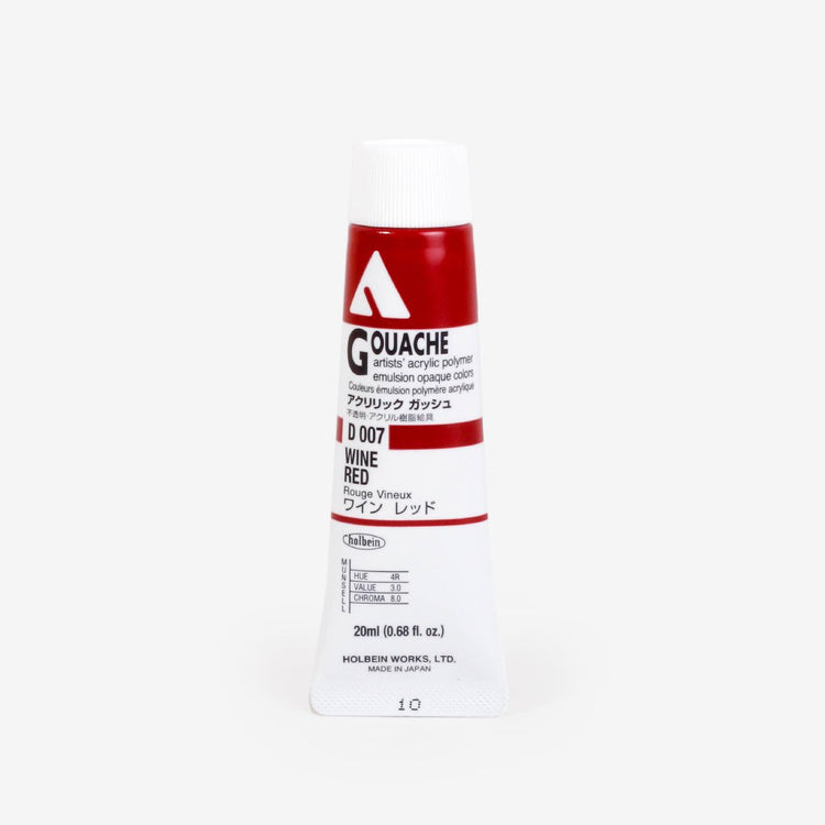 Holbein Acryla Gouache 20ml Tube - Wine Red