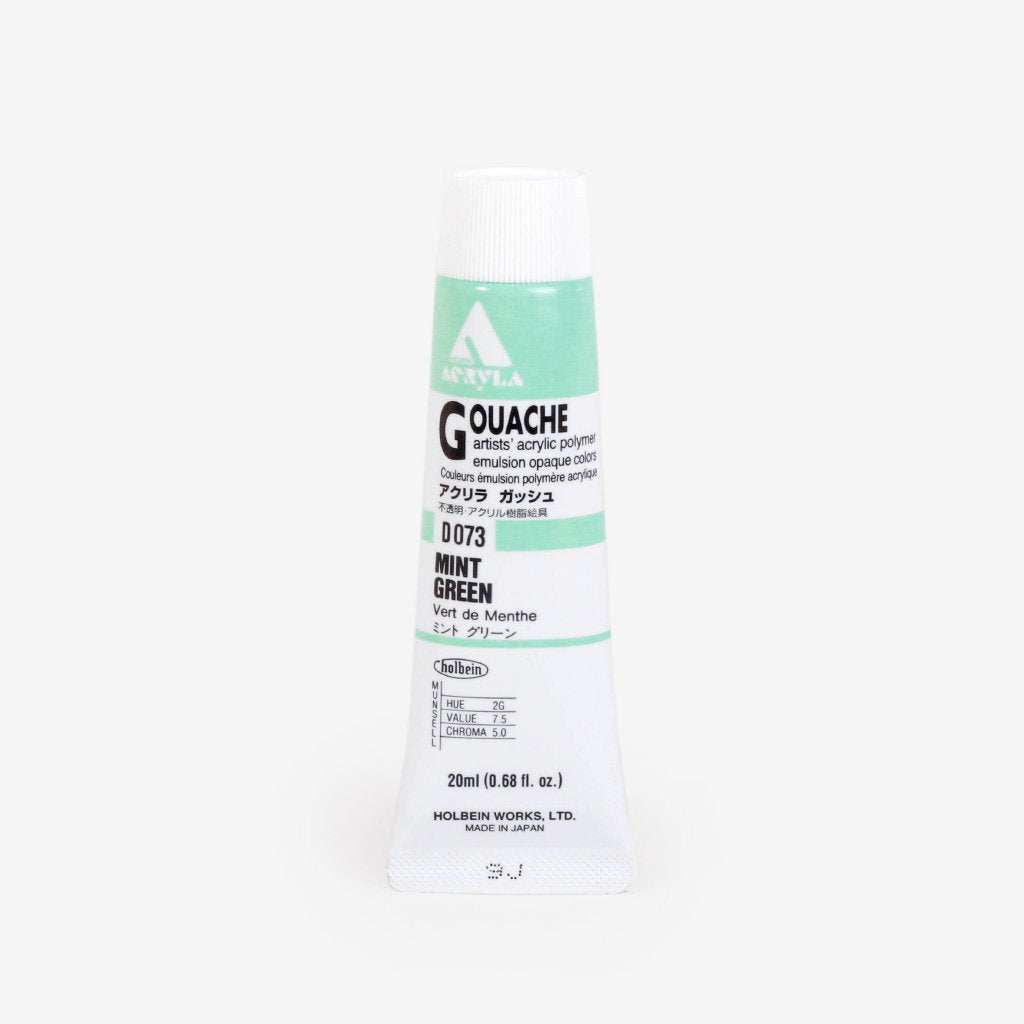 Holbein Acryla Gouache 20ml Tube - Mint Green