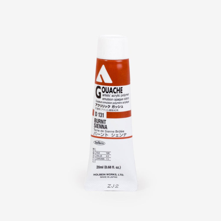 Holbein Acryla Gouache 20ml Tube - Burnt Sienna