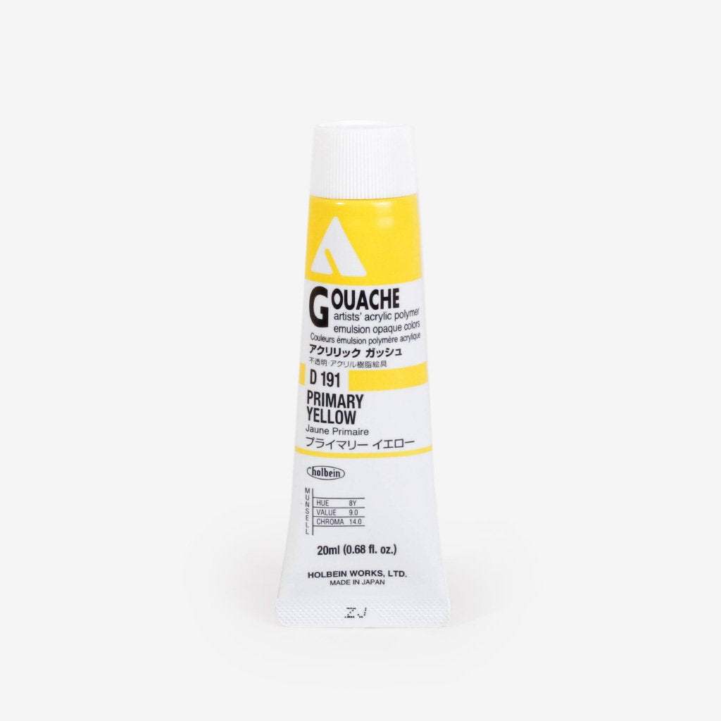 Holbein Acryla Gouache 20ml Tube - Primary Yellow