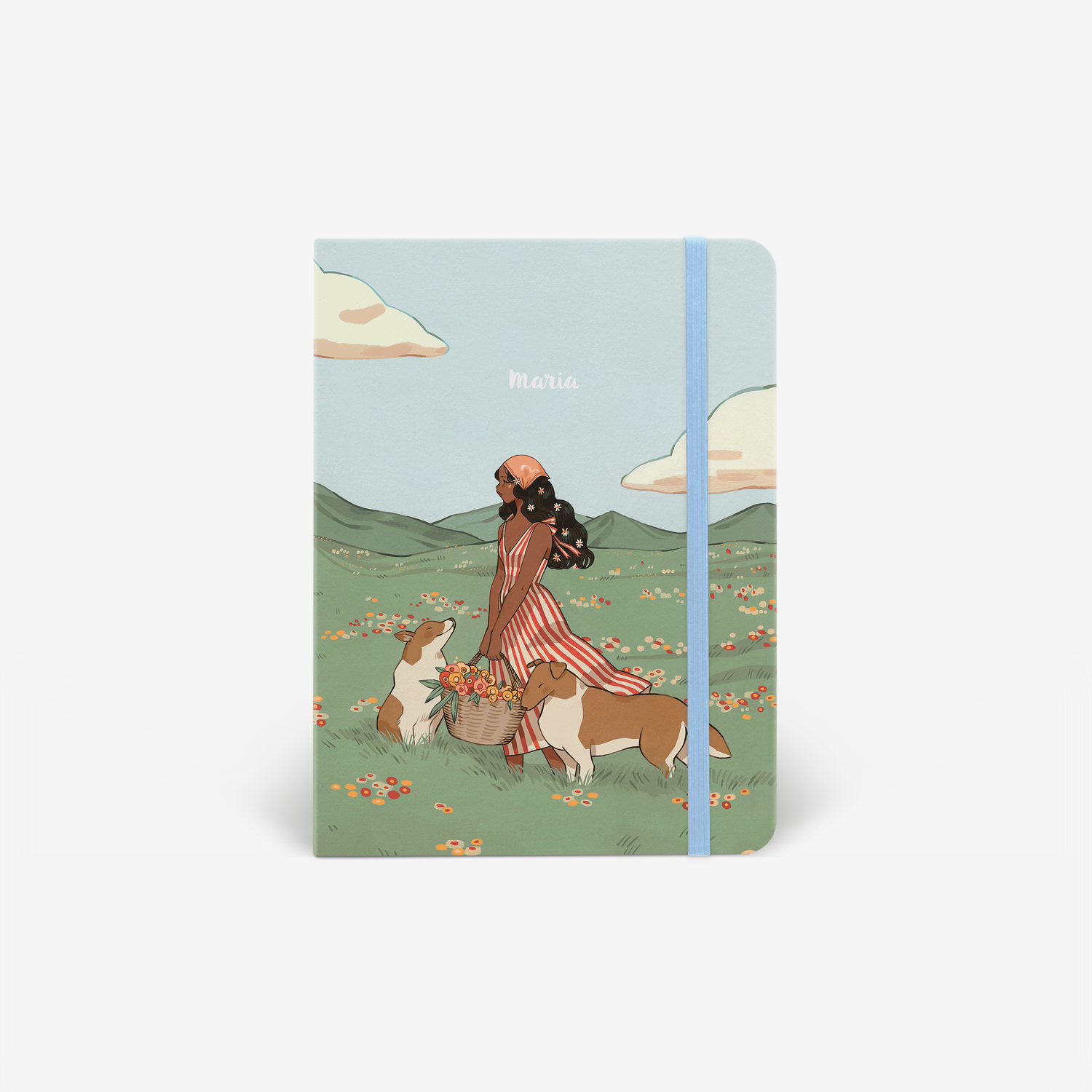 Spring Collies Light Threadbound Sketchbook