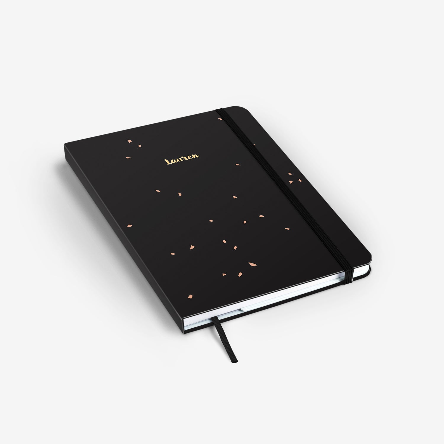 Black Speckle Light Threadbound Notebook