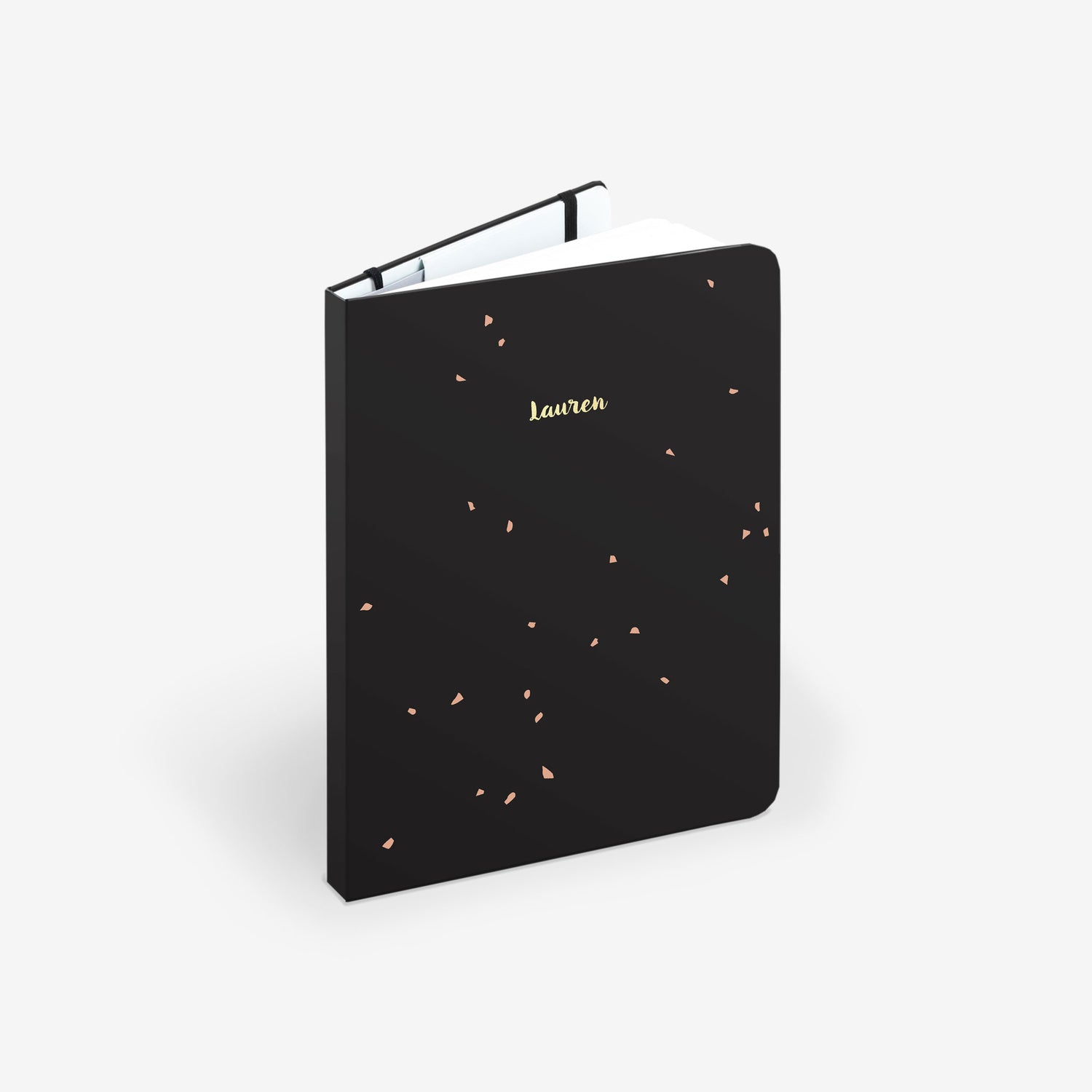 Black Speckle Light Threadbound Notebook