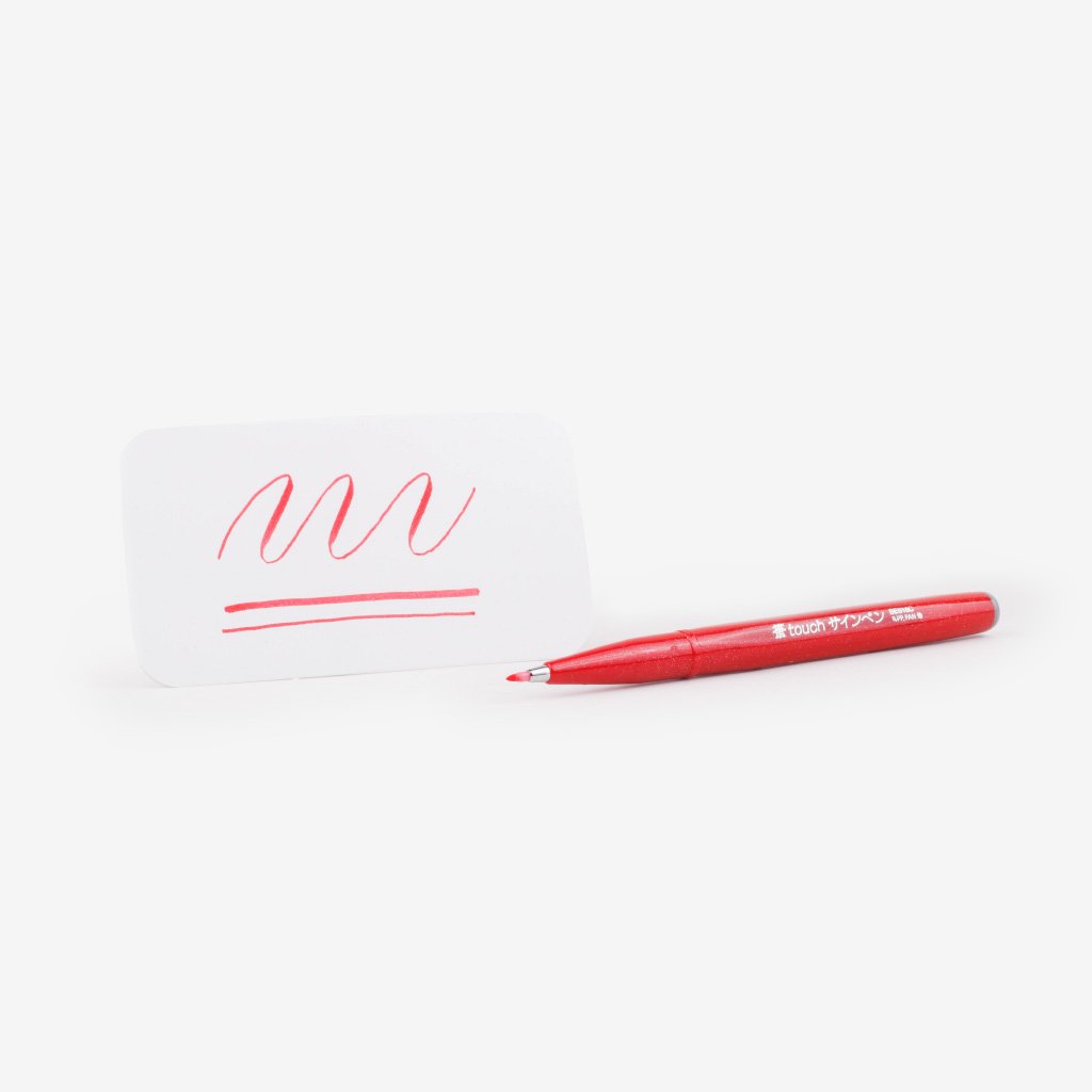 Pentel Fude Touch Brush Sign Pen - Red