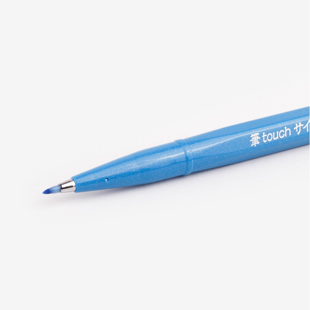 Pentel Fude Touch Brush Sign Pen - Sky Blue