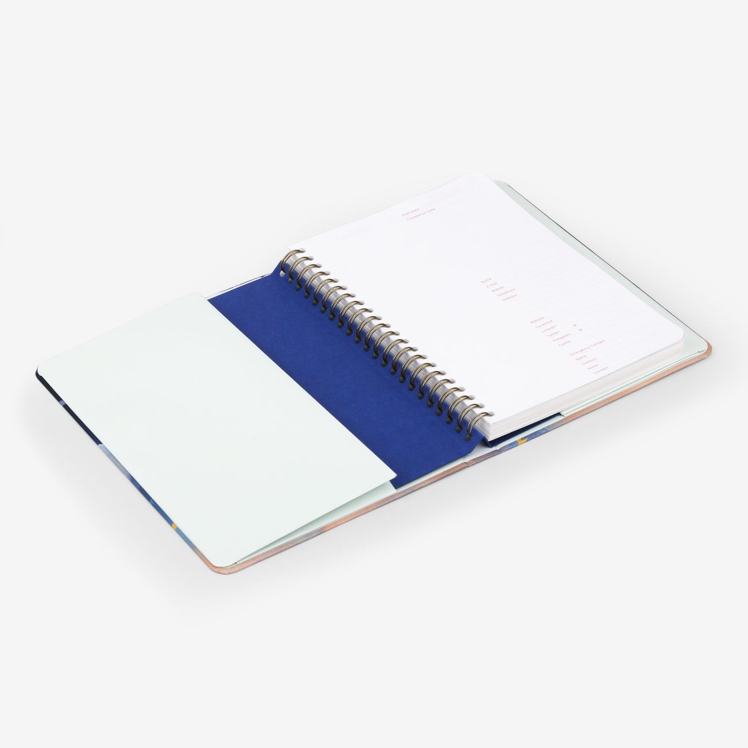 Flower Fox Emblem Wirebound Notebook