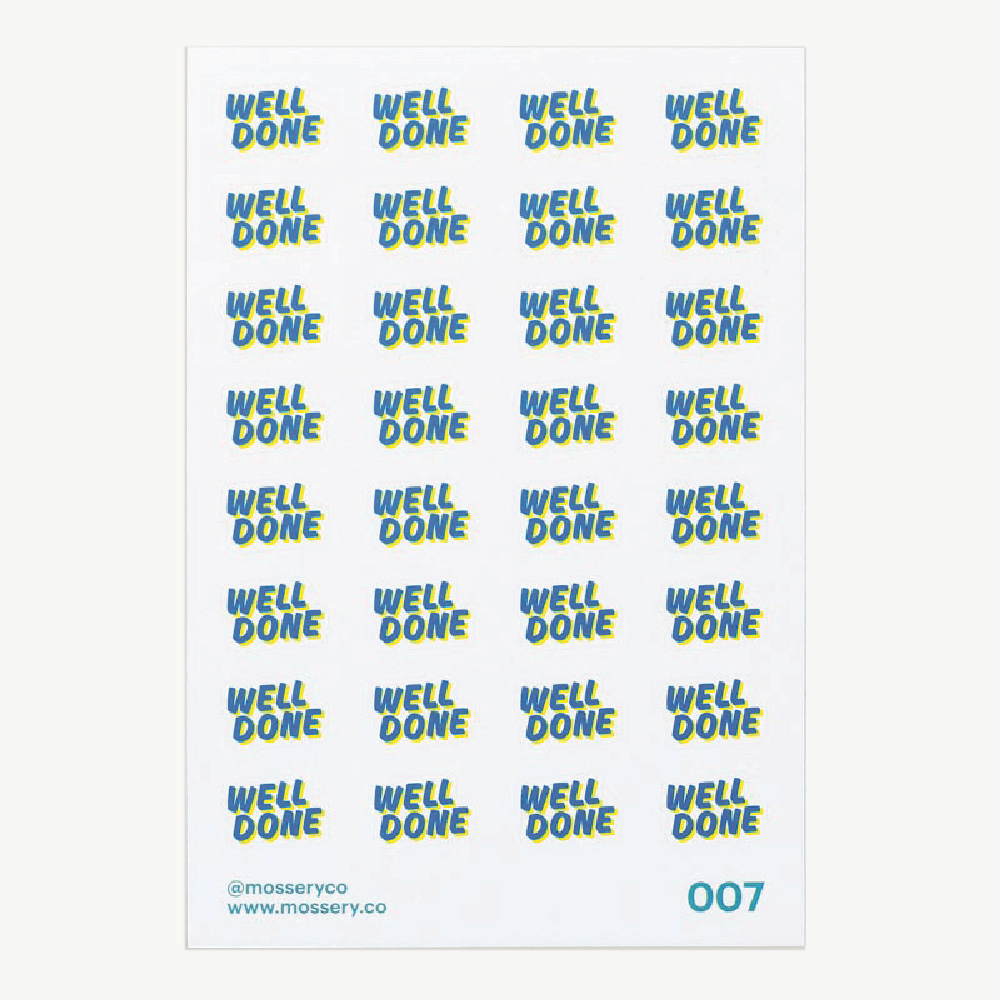 Mossery Stickers: Well Done (STC-007)